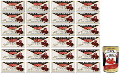 Novi Lot De 24 Boîtes De Chocolat Foncé Intense 72 % Cacao 100 G + Polpa Di Pomodoro Italien Gourmet Polpa Di Pomodoro 400 G