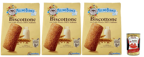 Mulino Bianco Biscottone, Biscotti Con Latte Fresco 100% Italiano, Biscuits Avec Lait Frais 100% Italien, 3x 700g + Italian Gourmet Polpa 400g