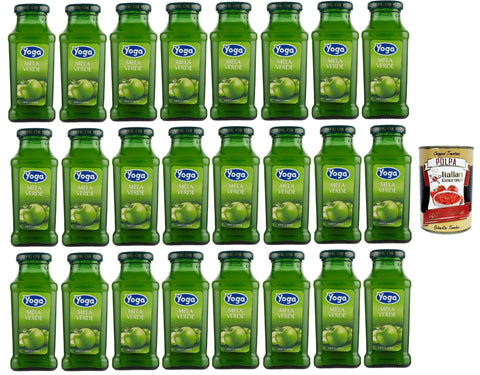 Yoga Magic Bar Bouteille De Jus De Fruits Mela Verde, 24 X 200 Ml + Italian Gourmet Polpa 400 G