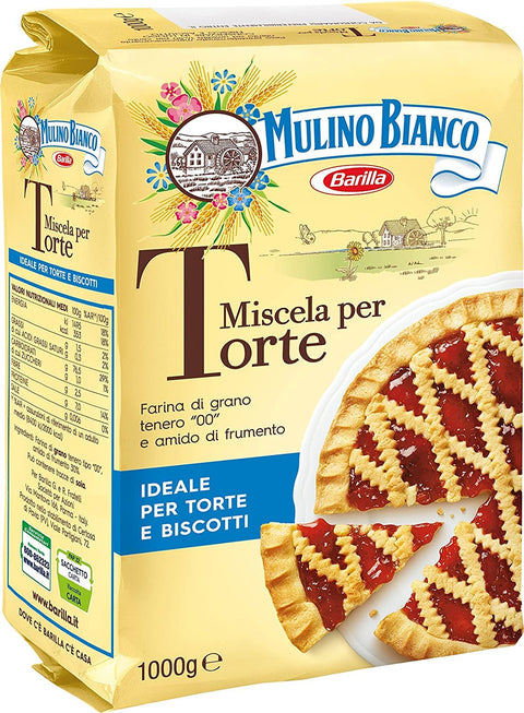 Mulino Bianco 00 Lot De 12 Farines Pour Gâteaux, Biscuits, Pâtisseries 1 Kg
