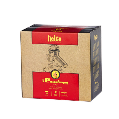 Café Passalacqua Helca - Gusto Forte - Box 50 Dosettes Ese44 Da 7.3g