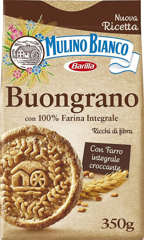 Lot De 6 Biscuits Mulino Bianco Buongrano 100 % Grains Entiers 350 G Biscuits Biscuits Gâteaux