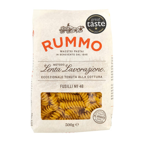 Rummo Fusilli Pasta No.48 – Pâtes Italiennes Classiques Torsadées, Conçues Pour Embrasser Magnifiquement Les Sauces, 500 G (Lot De 1)