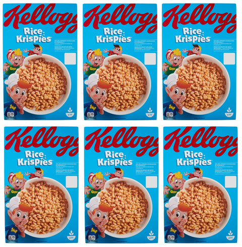 Kellogg's Rice Krispies Lot De 6 Riz Soufflé Avec Vitamines Et Minéraux 340 G