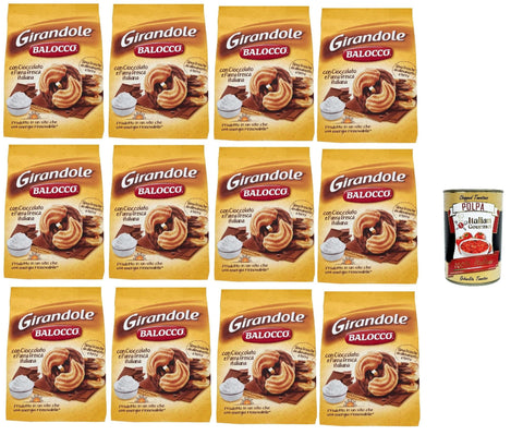 Balocco Girandole Biscotti Con Cioccolato E Panna, Biscuits Avec Du Chocolat Et De La Crème, 12x 350g Biscuits Cookies