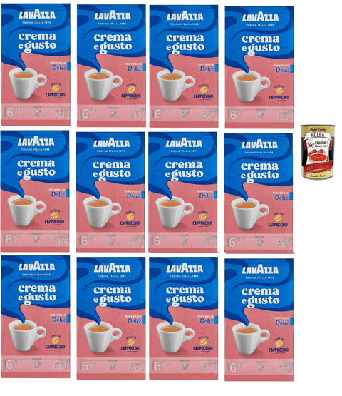 Crema E Gusto Dolce, Caffè Macinato, Caffe' Italiano, Caffè Macinato, Italian Café Moulu, Convient Pour Cafetière Moka, Lot De 12x 250 Gr + Italian Gourmet Polpa