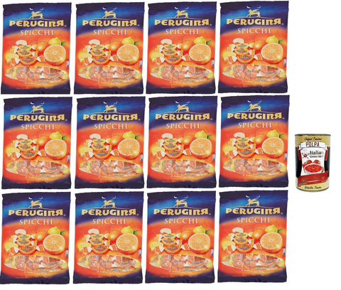 Perugina Spicchi Caramelle Al Sapore Di Agrumi, Bonbons Italiens Aux Agrumes 12 X 200 G + Italian Gourmet Polpa 400 G