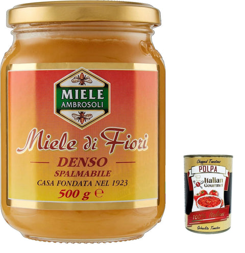 Ambrosoli Miele Denso Lot De 6 Crèmes À Tartiner Denses Au Miel 500 G + Polpa Italian Gourmet 400 G
