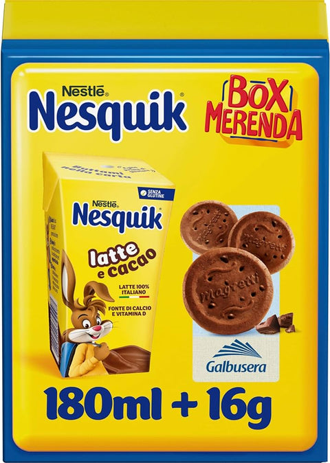 Nesquik Box Merenda Latte e cacao + frollini - Snack Box Lait et