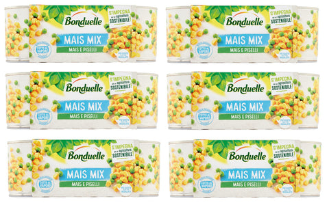 Bonduelle Lot De 6 Maïs Mixtes De Maïs Et Croquants Avec Pois (3 X 170 G)