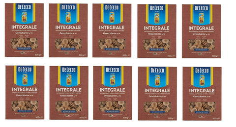 10x Pasta De Cecco Orecchiette Integrali N° 91 Pâtes Italiennes À Grains Entiers 500g