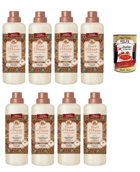 Tesori D'oriente - Adoucissant Concentré - Rose Noire Et Labdanum - 38 Lavages - 8 X 760 Ml + Italian Gourmet Polpa 400 G