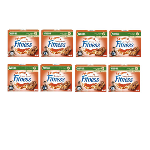 8x Nestlé Fitness Crunchy Caramel Barres de muesli complet au chocolat et au caramel croquant (4 x 23,5 g) 94 g