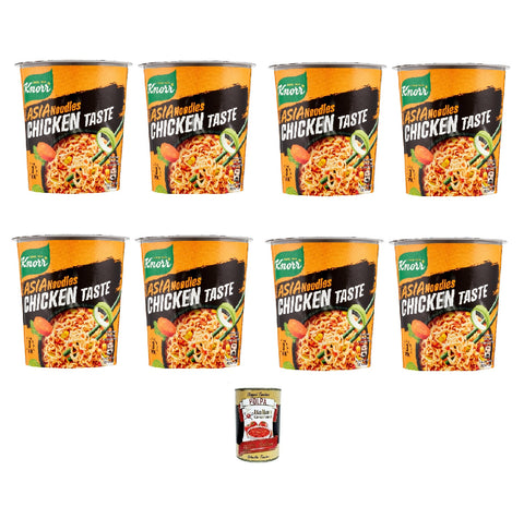 Knorr Asia Noodles POLLO Chicken Taste 8x 63 g + Italian Gourmet polpa 400gr