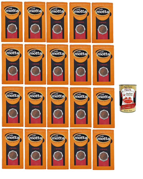 Motta Caffe L'intenso, Caffè Macinato, Caffe' Italiano, Caffè Macinato, Italian Café Moulu, Convient Pour Cafetière Moka, Lot De 20x 250 Gr + Italian Gourmet Polpa