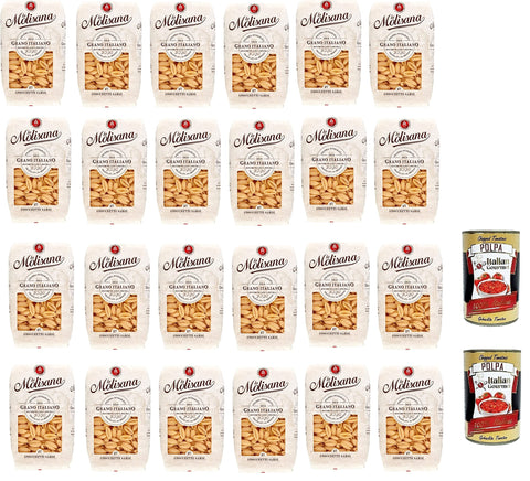 La Molisana Gnocchetti Sardi N.27 Lot De 24 Pâtes Lenta Lavorazione À Base De Semoule De Blé Dur Dessin Bronze 500 G + 2 Polpa Italian Gourmet