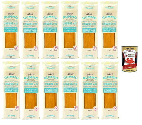 Rummo Pasta Linguine N. 13 Senza Glutine, Gluten Free, 100% Pâtes Italiennes De Pâtes-Gluten 12x 400g+ Italian Gourmet Polpa 400g