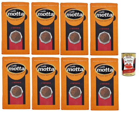 Motta Caffe L'intenso, Caffè Macinato, Caffe' Italiano, Caffè Macinato, Italian Café Moulu, Convient Pour Cafetière Moka, Lot De 8x 250 Gr + Italian Gourmet Polpa