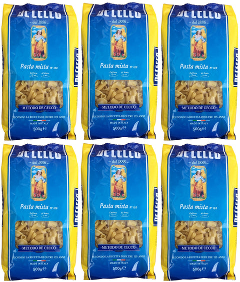 De Cecco 10 X Pâte Mista No. 120. Italian Mixed Pâte 500 G