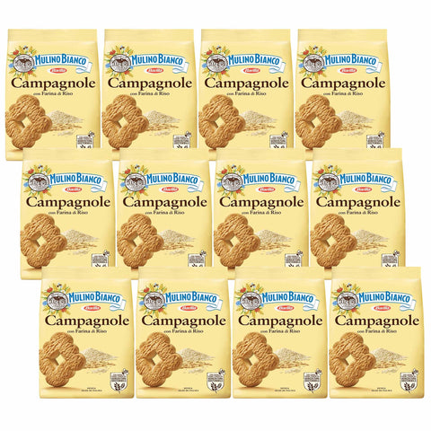 Mulino Bianco Campagnole Biscuits Sablés À La Farine De Riz 700g (Campagnole, X12)