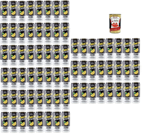 Lemonsoda Zéro Rafraîchissement De La Boisson Au Citron Limonade, Sans Sucre Ajouté, Boisson Gazeuse Italienne À Aromatisation Au Citron, Sans Sucre, 72x 33cl + Italian Gourmet Polpa 400g