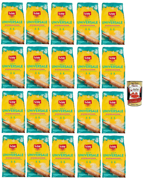 Schär Mix It Universal, Farine Sans Gluten, 20 X 1 Kg + Italian Gourmet Polpa 400 G