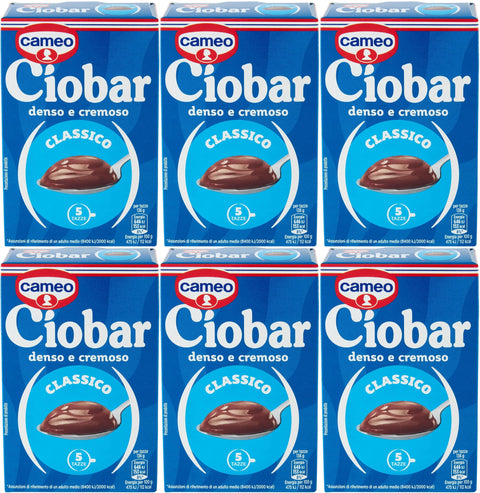 6x Cameo Ciobar Gusto Fondente Chocolat Chaud Soluble Goût Noir 115g ( 5 X 23g )