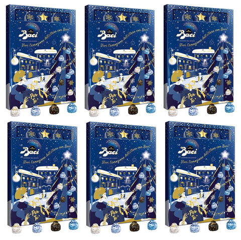 Perugina Baci Calendario Dell'avvento Lot De 6 Calendriers De L'avent Remplis De Chocolats Au Lait Et Chocolat Noir (6 X 300 G)