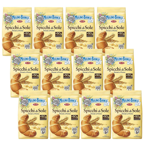 Mulino Bianco Spicchi Di Sole - Biscuits Au Beurre Croustillants En Forme De Croissants 400g (Spicchi Di Sole, X12)