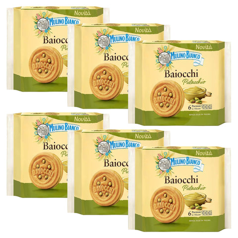 Mulino Bianco Baiocchi Pistacchio - Biscuits À La Crème De Pistache 168g X 6 Parcelles