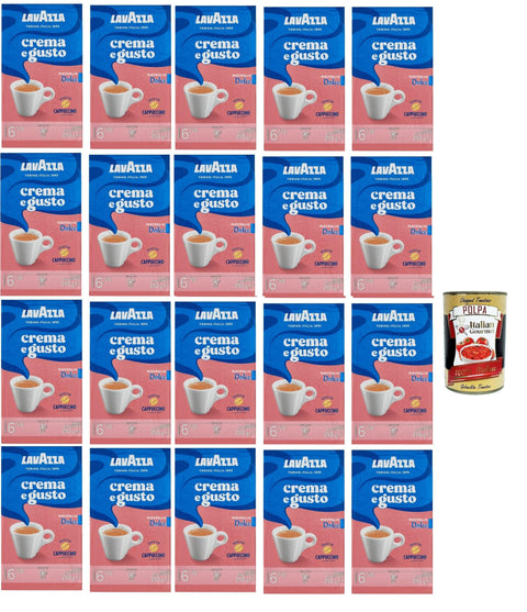 Crema E Gusto Dolce, Caffè Macinato, Caffe' Italiano, Caffè Macinato, Italian Café Moulu, Convient Pour Cafetière Moka, Lot De 20x 250 Gr + Italian Gourmet Polpa