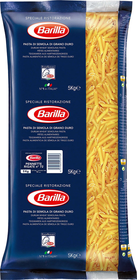 Barilla Pâtes Alimentaires 5 Kg Pennette Rigate N °72 5kg