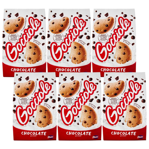 Pavesi Gocciole Chocolate - Biscuits Aux Morceaux De Chocolat 500g (Gocciole, X6)