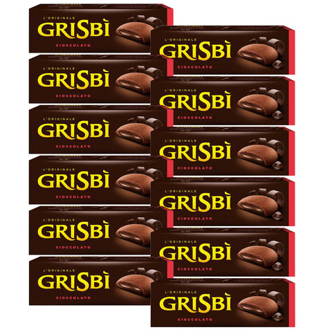 Matilde Vicenzi Grisbi Chocolat - Biscuits Italiens Fourrés Au Chocolat 150g X 12 Parcelles