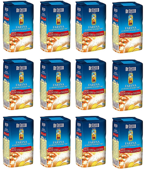 De Cecco Lot De 12 Farines De Blé De Type 0 Cm 1 Kg