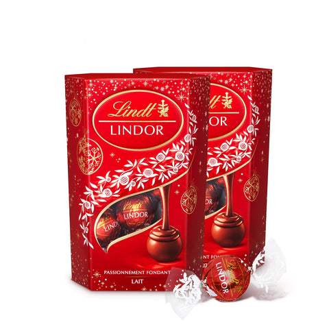 Lindt - Cornet Lindor Lait Edition De Noël - 200g, Lot De 2