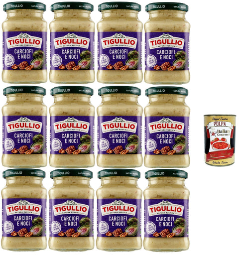 Star Tigullio Pesto Carciofi E Noci Sauce Artichauts Et Noix, Sans Gluten, 12 X 185 G + Italian Gourmet Polpa 400 G