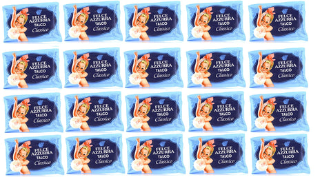 Paglieri Felce Azzurra Talco Classico Lot De 20 Recharges De Poudre Pour Le Corps 100 G Et Robusta En Sachets Avec Une Valve Aromatique Préservant Les Arômes, 1000 G De Grains