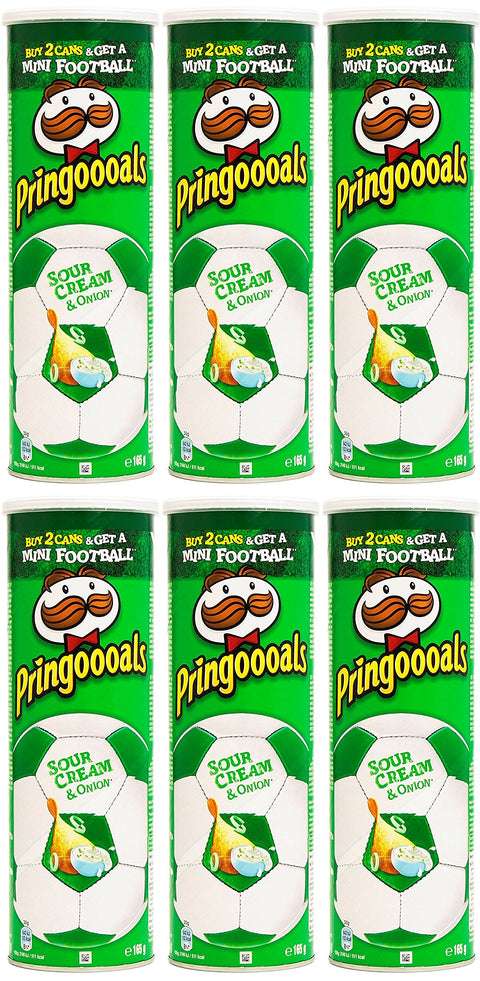Pringles Sour Cream And Onion Crisps 165 Gr. - [Pack 6]