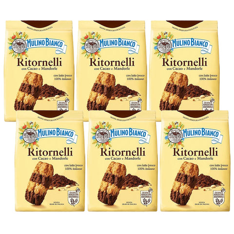 Mulino Bianco Ritornelli - Biscuits Italiens Au Cacao Et Aux Amandes 700g (Ritornelli, X6)