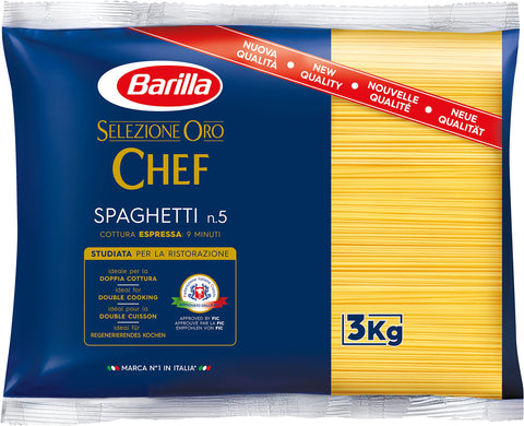 Barilla Selezione Oro Chef Lot De 4 Spaghettis N°5 4 X 3 Kg