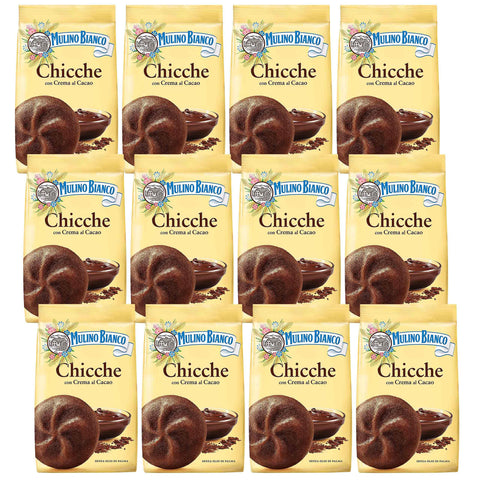 Mulino Bianco Chicche -Sablés, Biscuits Au Chocolat Et Crème De Cacao 200g (Chicche, X12)