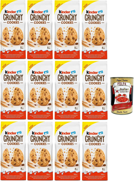 Biscuits Croustillants Pour Enfants, Biscuits Croustillants Avec Lait Et Pépites De Cacao 12 X 136 G + Italian Gourmet Polpa 400 G