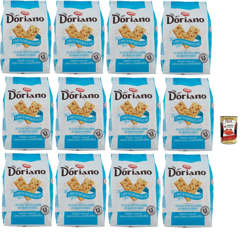 Doria Doriano Crackers A Basso Contenuto Di Sale, Biscuits Salés Sans Grains De Sel, 12 X 700 G + Italian Gourmet Polpa 400 G