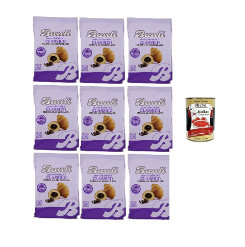 9x Bauli Extra Golosi Mini Croissant Cioccolato Gr.75 + Italian Gourmet polpa 400