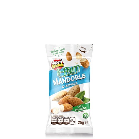 Aperisnack B-Fruit Mandorle Naturali Sgusciate Amandes décortiquées naturelles, 20 sachets individuels de 25 g
