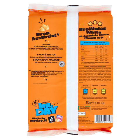 14x Mr.Day Brownies White al Cioccolato Bianco Brownies au chocolat blanc 210gr