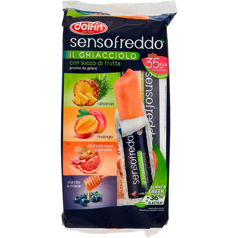 Dolfin Senso Freddo Green The Popsicle 10 Myrtille Et Miel, Orange Et Gingembre, Mangue, Ananas, 420 ml