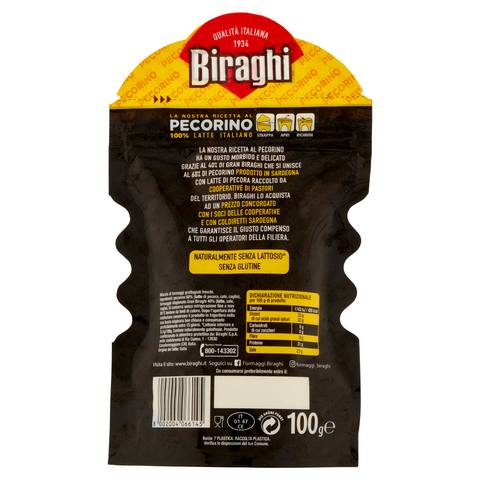 Biraghi  pecorino formaggio grattuggiato Fromage Pecorino râpé 100gr