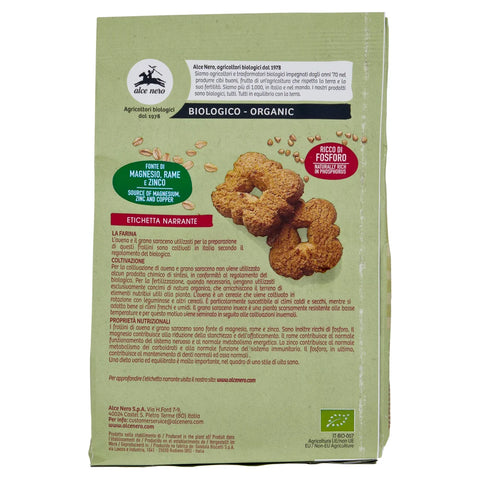 12x Alce Nero Frollini Avena e Grano Saraceno Biscuits à l'avoine et au sarrasin 250 g